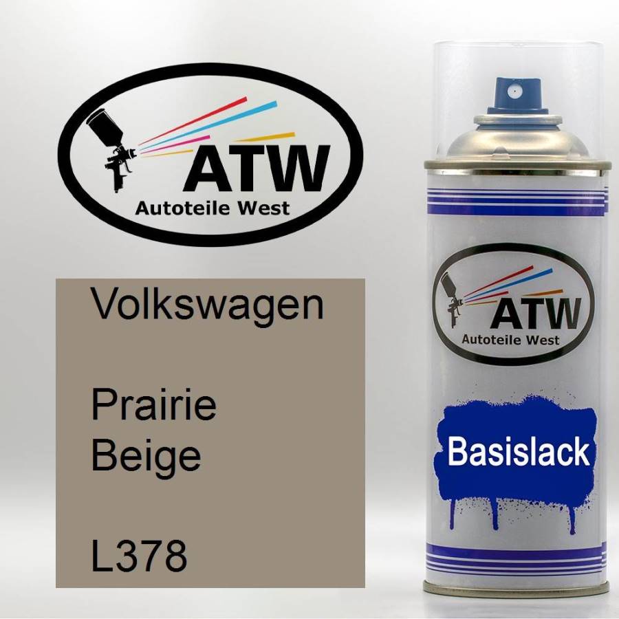 Volkswagen, Prairie Beige, L378: 400ml Sprühdose, von ATW Autoteile West.